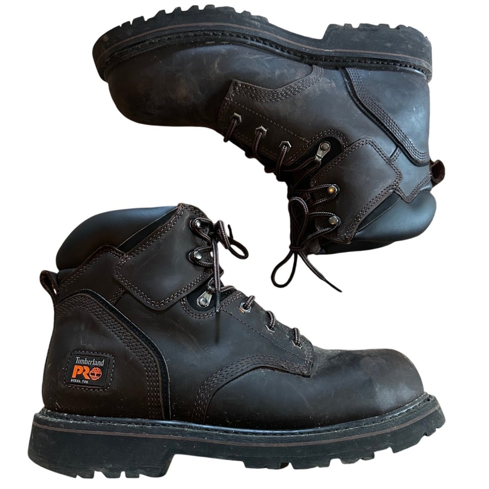 Timberland PRO Brown Direct Attach 6 Inch Steel Toe Work Boots Men's 11